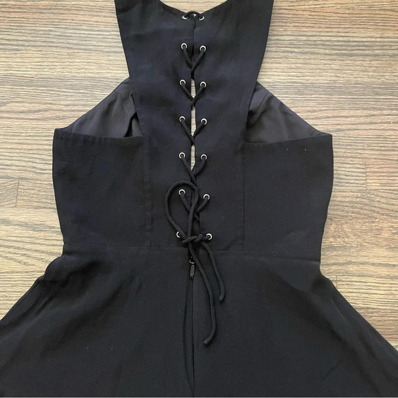 NBD x Naven Twins Lace Me Up Fit and Flare Black Dress Small - Picture 7 of 8
